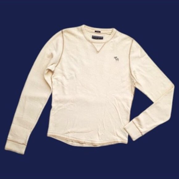 VTG Y2K Abercrombie Cream Thermal Top Sz XL A&F Twilight Bella Swan Fairy Grunge - Picture 1 of 9